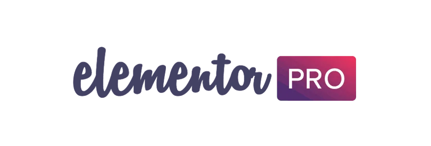Logo oficial do Elementor Pro, construtor visual de sites para WordPress.